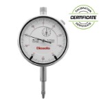 Mätur 0-10 x 0,01 mm med toleranspilar och platt baksida + baksida med ögla (Inkl. Certifikat)